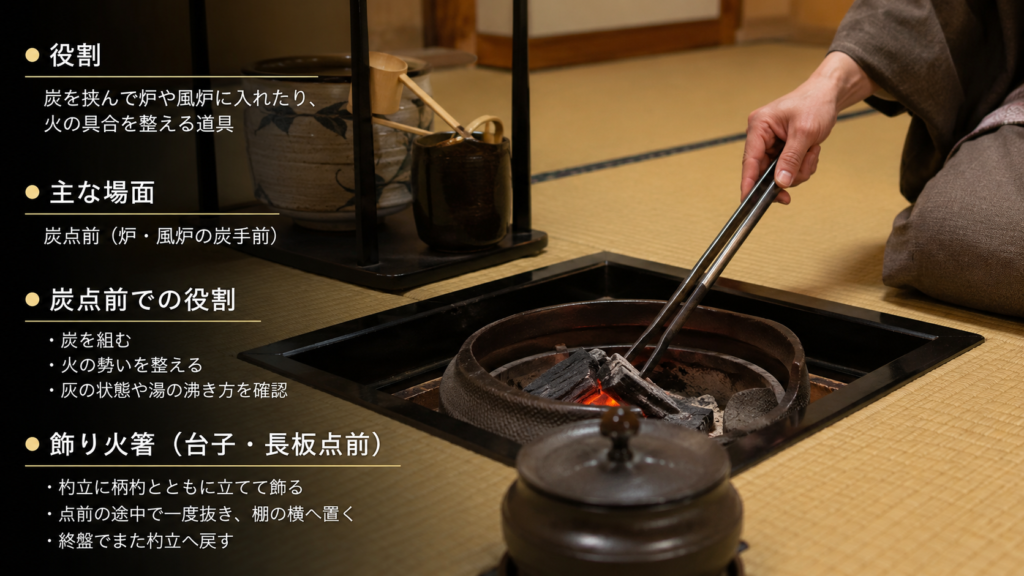 茶道での火箸の扱いと炉用風炉用の違い解説選び方まで | 茶ログのよりみち
